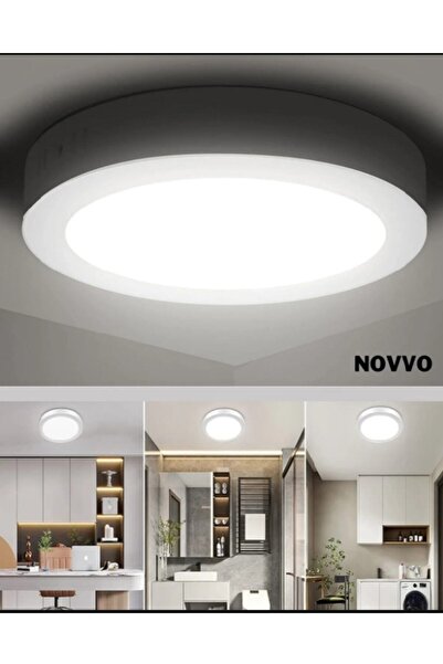 Allians Büyük Boy Tavana Sıfır Led Avize, Banyo, Tuvalet ve Balkon İçin Beyaz...
