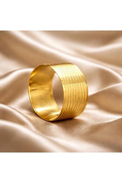 beyzagoldtasarım Altın Kaplama Trabzon Hasır Bilezik 3 cm