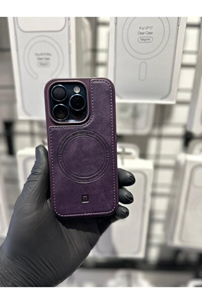 TAK Bİ KILIF iPhone 15 Pro Premium Deri Kartlıklı Kılıf Mıknatıslı Kapaklı Cü...