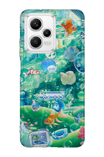 lelia حافظة هاتف شفافة متوافقة مع Poco X5 5G مطبوع |   مجموعة: إيرو جلاس ميراج