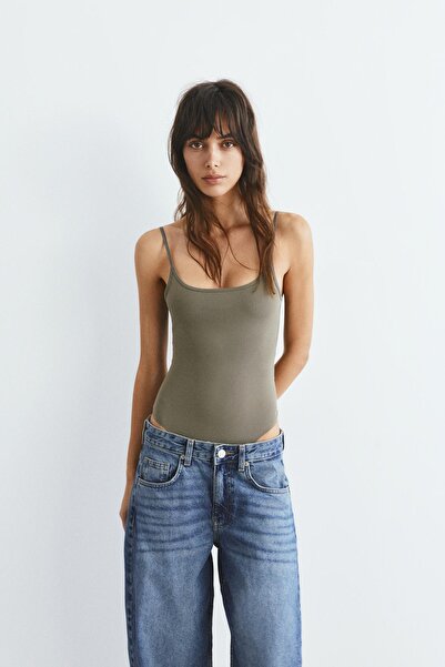 Pull & Bear İnce askılı poliamid body