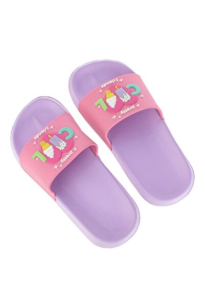 OEM Slapi Slider Lila cu Banda Roz Inghetata "Pretty cool friends" pentru Cop...