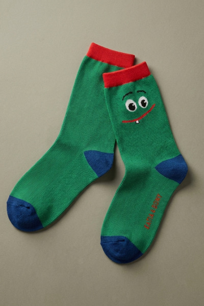 BONY SOCKS Iznenađeno lice Sa deznom Zelene dečije čarape