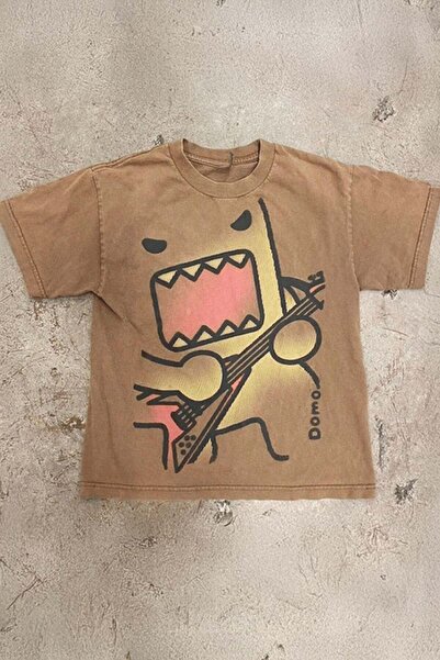 Köstebek Καφέ Καρικατούρα Κιθαρίστα Y2K Unisex Μπλουζάκι