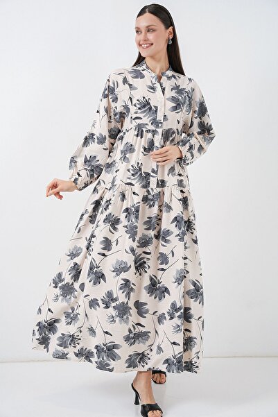 Hiccup BDART Με φλοράλ μοτίβο , Μάξι φόρεμα με ιμάντες και κουμπιά