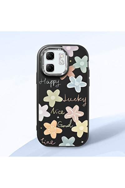 ucuc حافظة سيليكون سوداء متوافقة مع هاتف Infinix Smart 9 مع حماية للكاميرا ما...