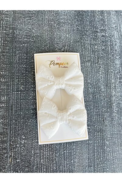 pempem bandana Set de 2 catarame cu fundă pufoasă pentru fete, mărime mare cu...