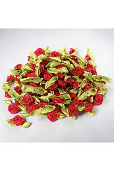 Armada 10 Pieces of Mini Decorative Satin Ribbon Rose Flowers (2.5 cm) (Burgu...