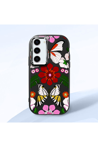 ucuc حافظة سيليكون سوداء متوافقة مع هاتف سامسونج جالاكسي S23 مزودة بـ ماصّ لل...