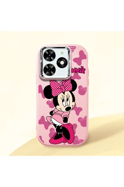 ucuc حافظة سيليكون وردية متوافقة مع هاتف Infinix Smart 8/8 Pro مع حماية للكام...