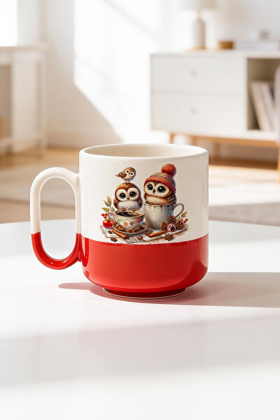 BB TRADE Owl Design Ceramic Printed Pro Mug 330ml