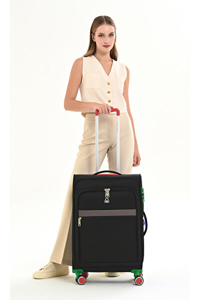 United Colors of Benetton Unisex Siyah Trolley 60 Cm Valiz 14bnt2900-02-s