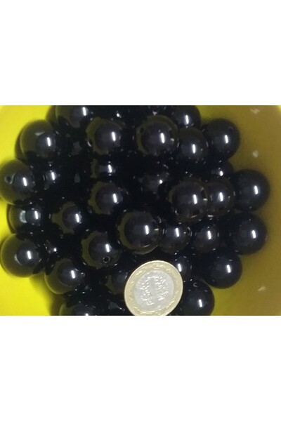 Armada 15 Pieces Sisibu_Ccb Metal-Looking Plastic Perforated Beads Black Pear...