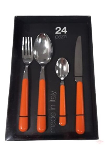 Inoxriv Cinzia Cutlery Set 24 pcs Orange