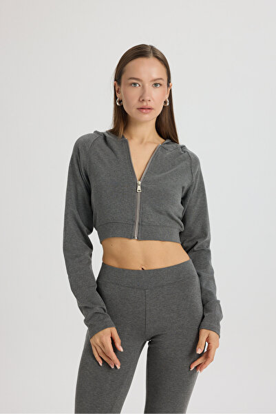 MAI STUDIOS CO. Remy Zippered Anthracite Tracksuit Set