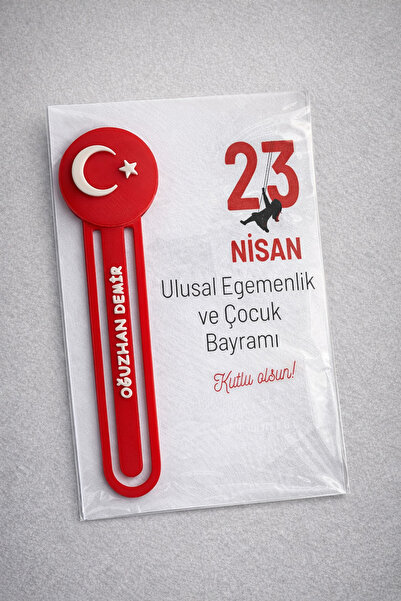 Kal Studio 10’lu İsimli Kitap Ayracı-23 Nisan Hediyesi-Öğrenci hediye