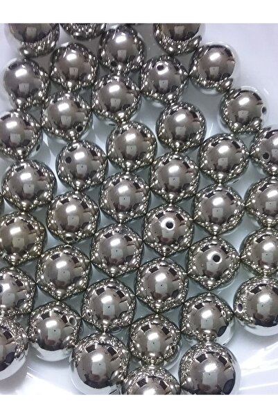 Armada 15 Pieces Sisibu_Ccb Metal-Looking Plastic Perforated Beads Silver (Di...