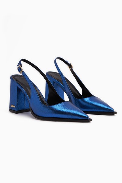 Limoya Essi Blue Closed-Front Women's Shoes, Pack of Block Heel