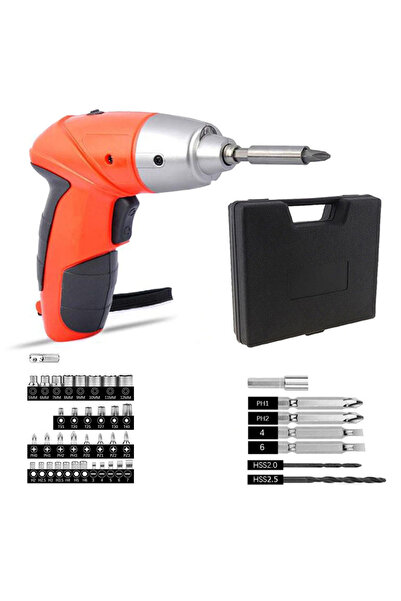 zola Mini electric screwdriver with 45 bits, right/left rotation switch, 600m...