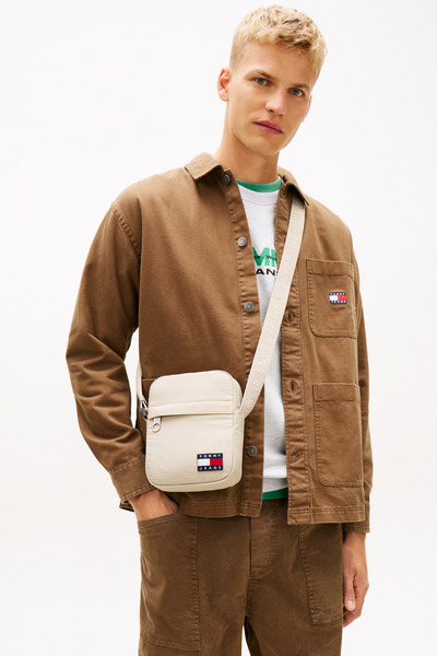 Tommy Hilfiger Tjm Men's Ess Daily Ripstop Reporter Beige Bag