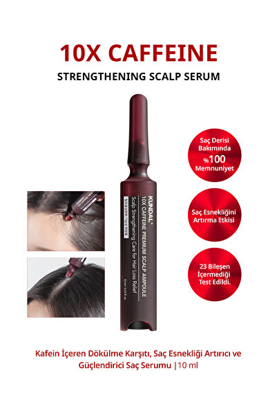 Kundal Kafein İçeren Dökülme Karşıtı, Güçlendirici Saç Serumu 10X Caffeine St...