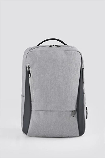 ÇÇS كمبيوتر محمول باللون الرمادي الفاتح مع منفذ USB حقيبة ظهر 51450