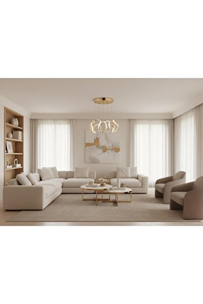Elizim Home Lighting Dron Topsuz Ledlli Gold Sarkıt Avize