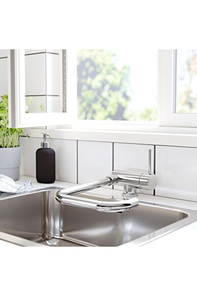 mucize Juttern öne eğilebilir krom kaplama 35 cm lavabo musluğu dar mutfaklar...