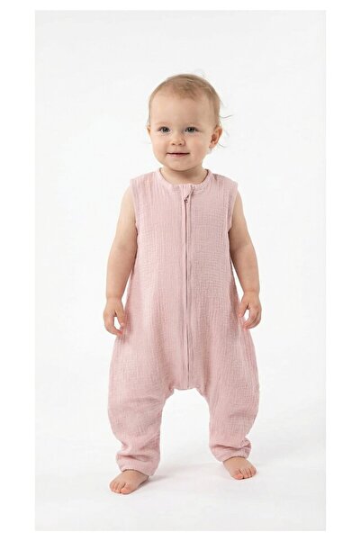 PRICHINDEL Geantă de dormit cu umplutură, muselină, cu picioare, roz deschis