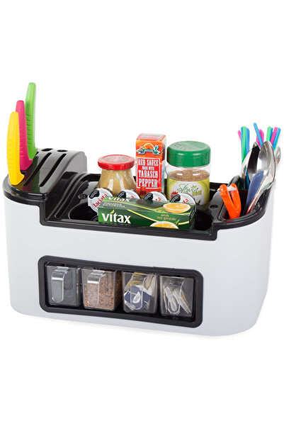 zola Multifunctional kitchen organizer, for storing cutlery/condiments, plast...