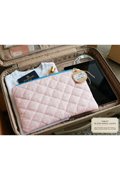 GenelTedarik Tablet Bag Multi-Purpose Travel Bag Fabric Handiwork Bag