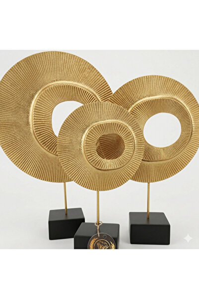 AKUA TAHTA 3'lü Halka Kaideli Zarif Dekor