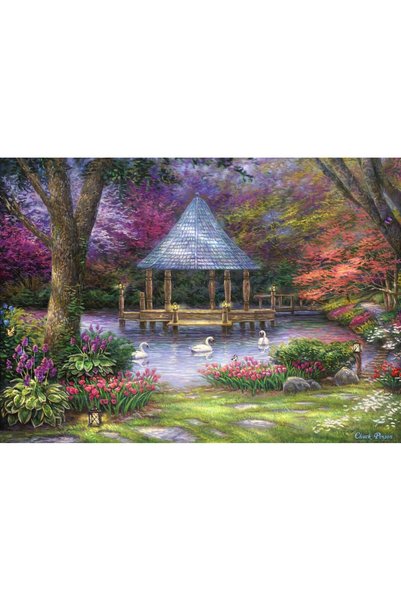 Grafika Puzzle 500 pieces - Chuck Pinson: Swan Pond (Graphic-F-32230)