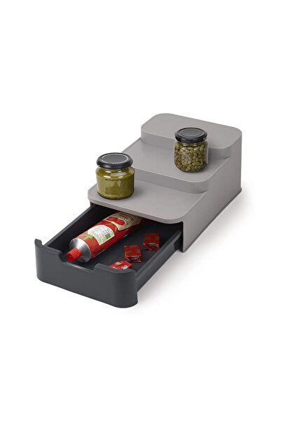 zola Kitchen organizer with 3 levels, plastic, 26x16.5x10.5, grey