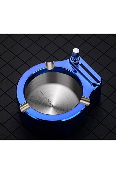 DEYHOME Metal Ashtray and Metal Match Lighter – Windproof Nostalgic Design (L...