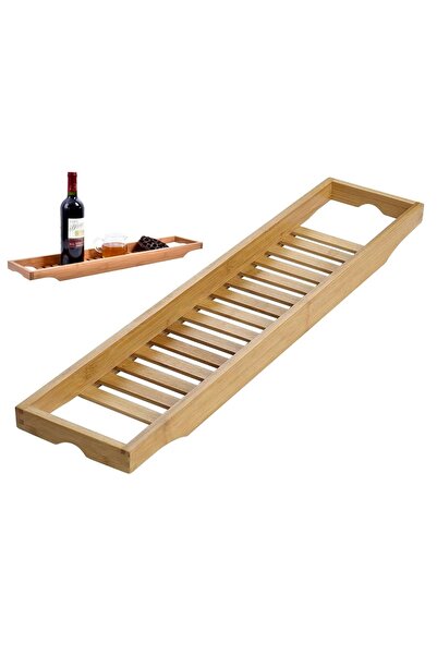 zola Compact bamboo shelf for bathtub, easy installation, non-stick, solid ha...