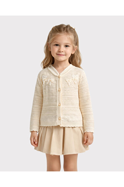 My Lusa baby wear Girl's Bowknot Patterned /Plain Knitwear Cardigan – Soft-Te...