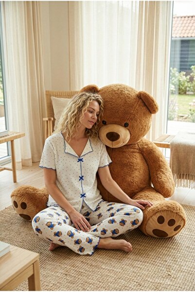 nisaNCa Luna Touch ekstra mekana letnja ženska pidžama – bez dugmadi, kratkih...