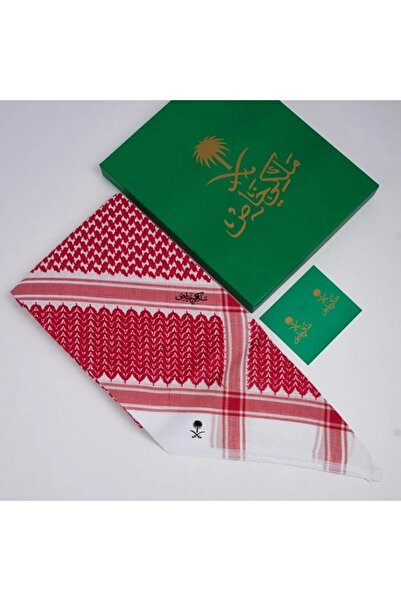 sha شماغ ملكي خاص انجليزي قطن 100% - احمر