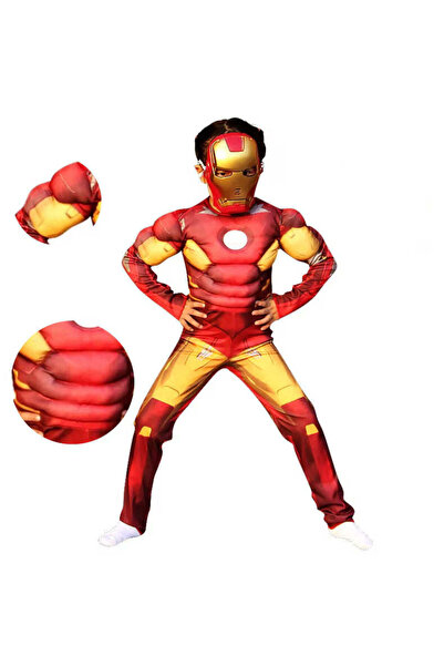 OEM Set costum Iron Man cu mușchi – Mărimea S (2-5 ani)