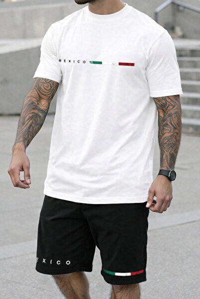 puolikuu Ανδρική φόρμα oversized με σορτς - μπλουζάκι mecsico με τύπωμα - με ...