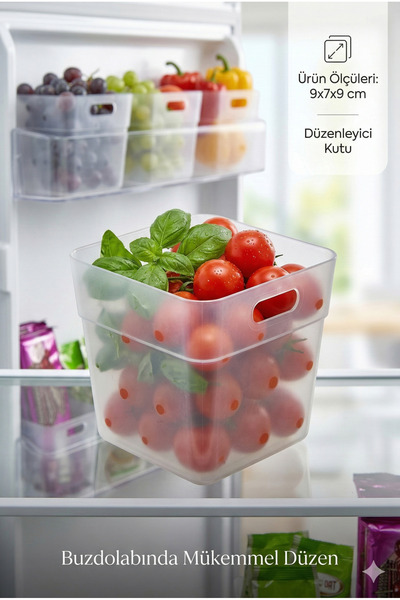 Selenica 1 Adet Buzdolabı Kapak İçi Düzenleyici Şeffaf Mutfak Raf Organizer K...