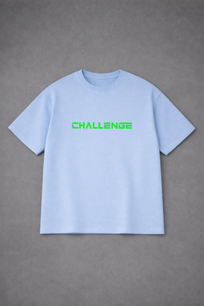 VODEXA Tricou oversize T-CHALLENGE imprimat, 100% bumbac, croială confortabilă