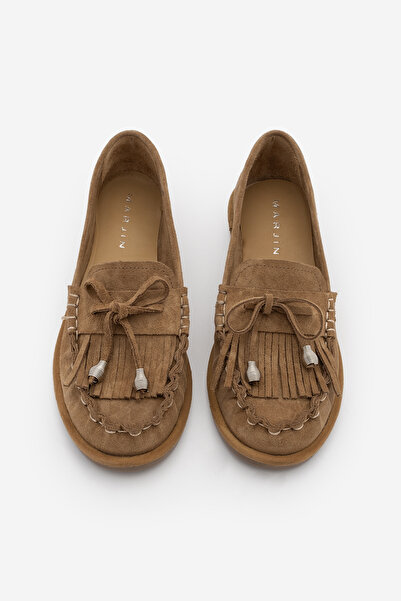 Marjin Kadın Hakiki Deri Püsküllü Fiyonklu Makosen Vardola Loafer Günlük Ayak...