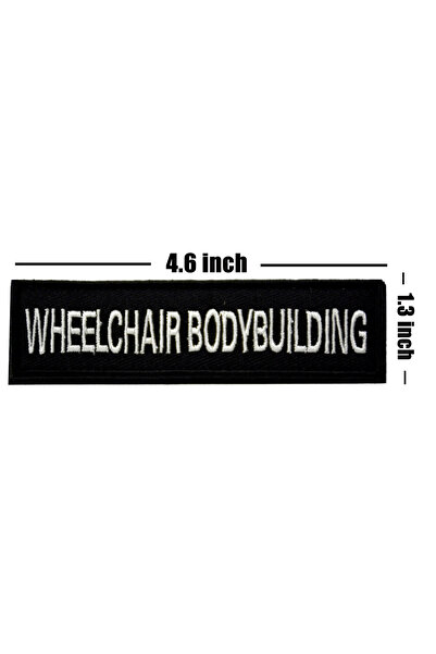 QUİCKPREP 11.5 cm Black and White Wheelchair Bodybuilding Velcro/Embroidered ...