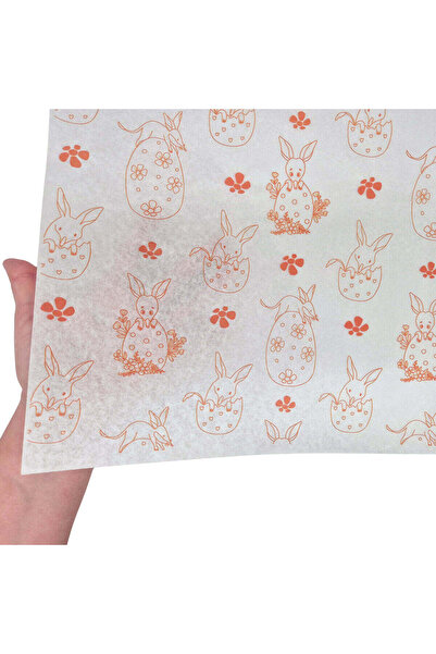 Papette Set 100 buc Hârtie de mătase model Paște Orange Bunnies 28g – format ...