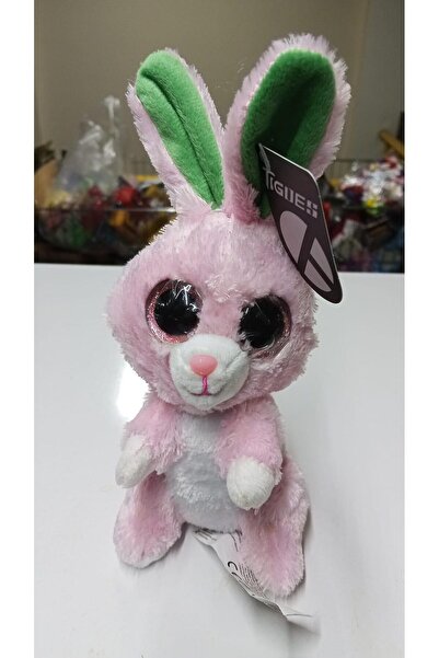 Kayra Plush Big Bright Eyed Pink Rabbit 15 cm