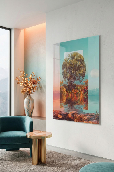 Ahsen resim çerçeve Tablou din sticlă rezistentă la spargere 5mm (grosime) - ...