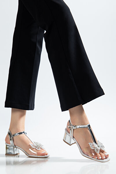 Sabella Moda Girl's Heeled Shoes Evening Dress with Butterfly Stone Details, ...