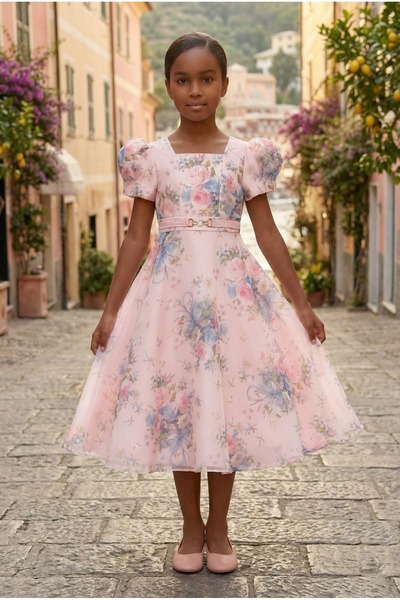 Alesayi_kids Organza Eid dress, sizes 8 to 14-15